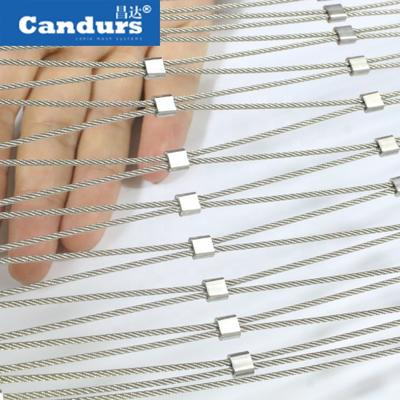 Ferrule Type Grade SS316 Stainless Wire Zoo Netting Rope Mesh