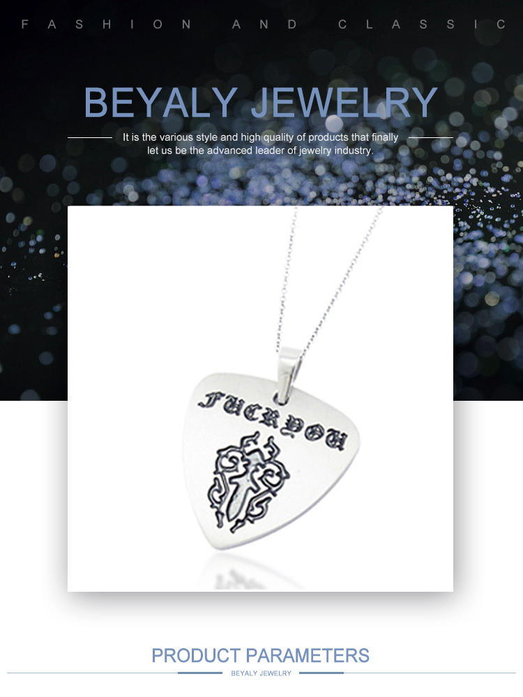 product-BEYALY-Deep engraved shiny guitar pick shape seven chakra pendants-img-2