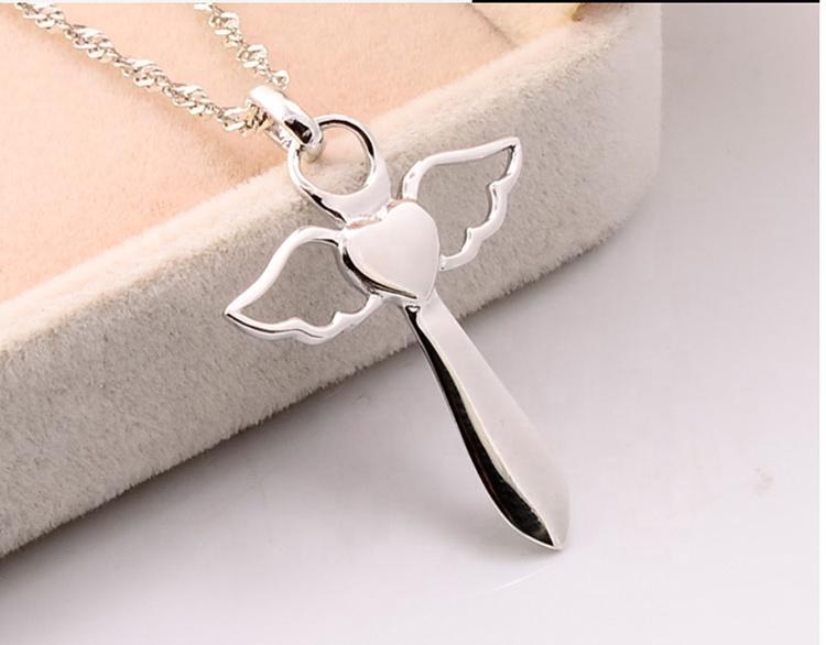 product-BEYALY-Best friend custom design angel wing cross pendant-img-2