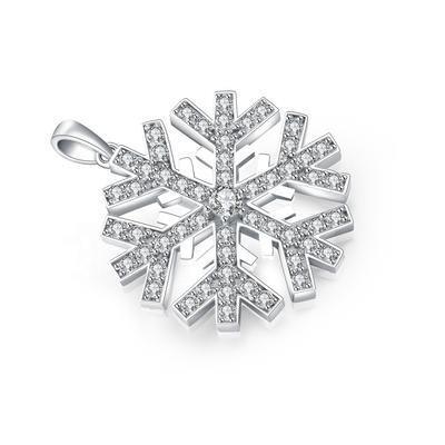 Top Quality Christmas Snowflake Shape Silver Charms