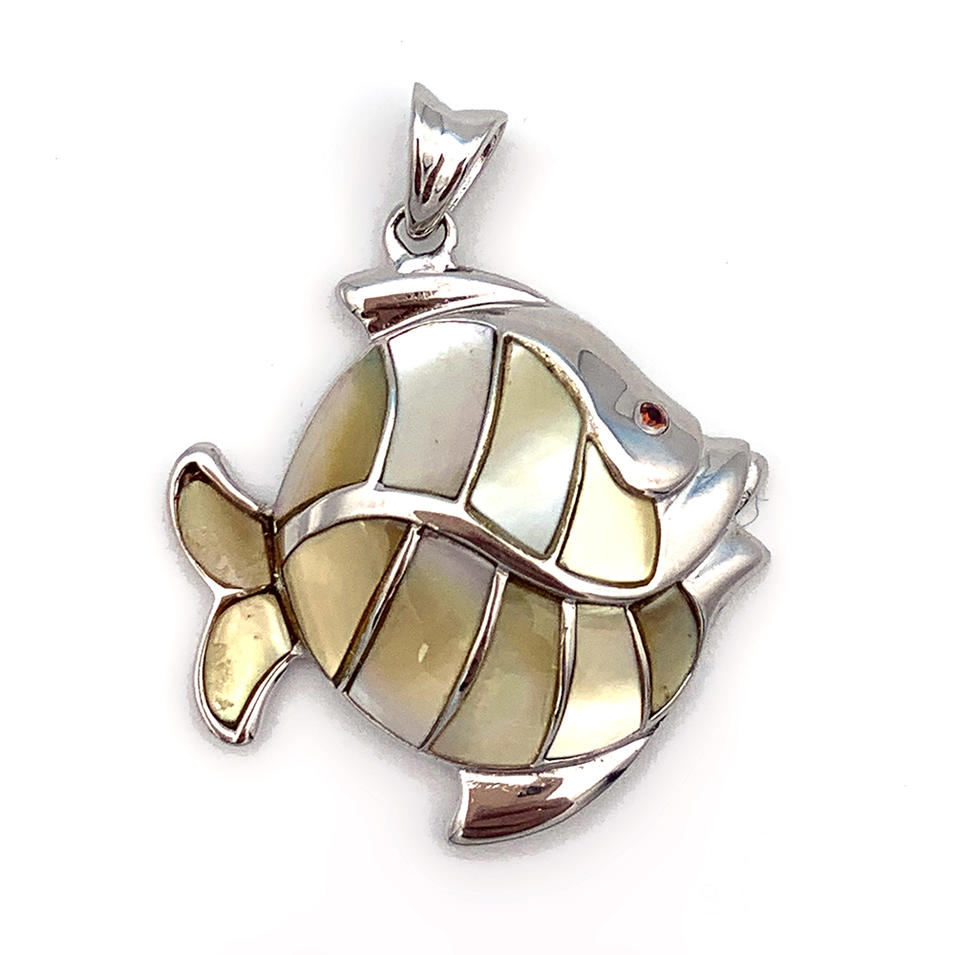 China Direct Supplier Cute Birthday Gift Sea Fish Charm Pendant With Shell