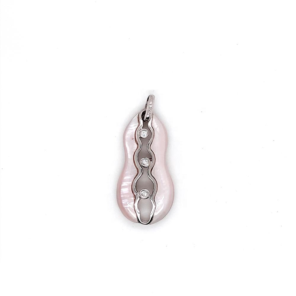product-BEYALY-Refined Natural Pink Shell Silver Calabash Design Cheap Necklace Pendant-img-2