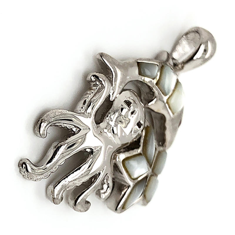 product-Beautiful Silver Graceful Shell Dolphin Octopus Starfish Marine Animal Charm Pendant-BEYALY--3