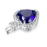 Fashion custom design heart shape 925 silver pendant jewelry