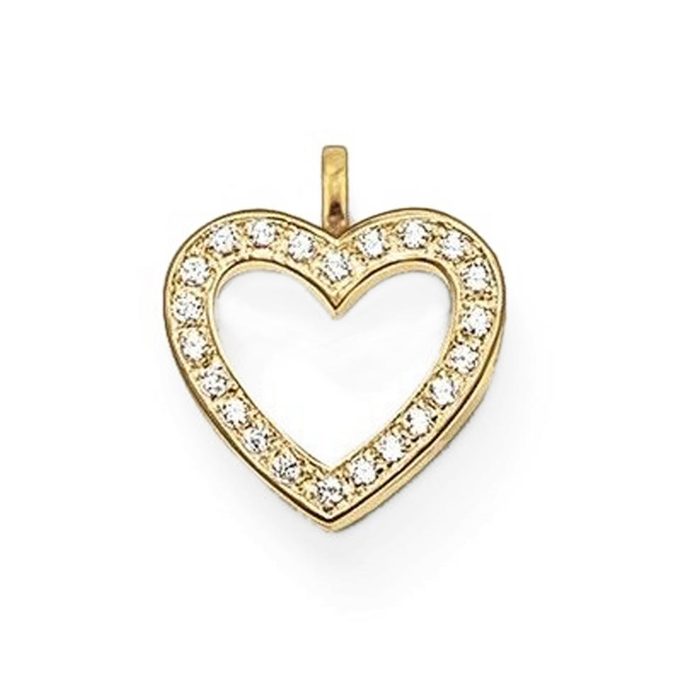 Elegant cute heart design silver white crystal lockets