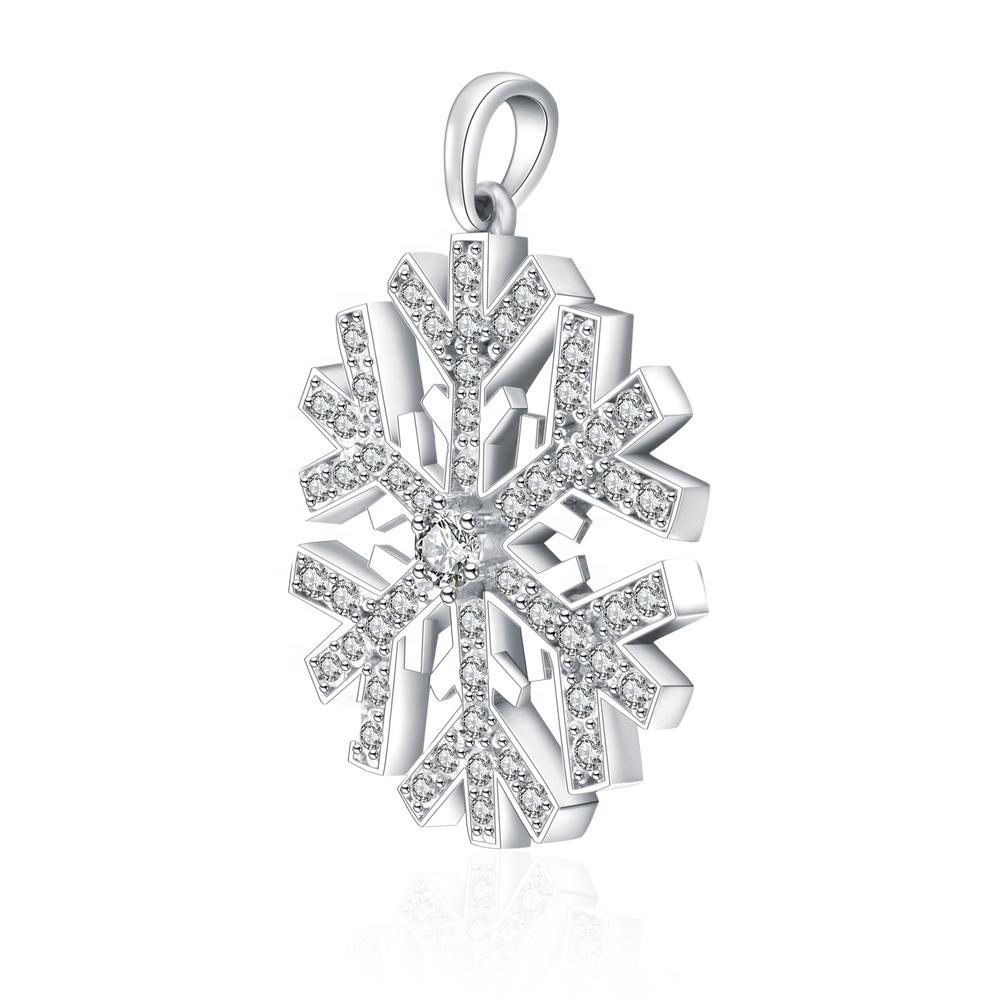 product-BEYALY-Top Quality Christmas Snowflake Shape Silver Charms-img-2