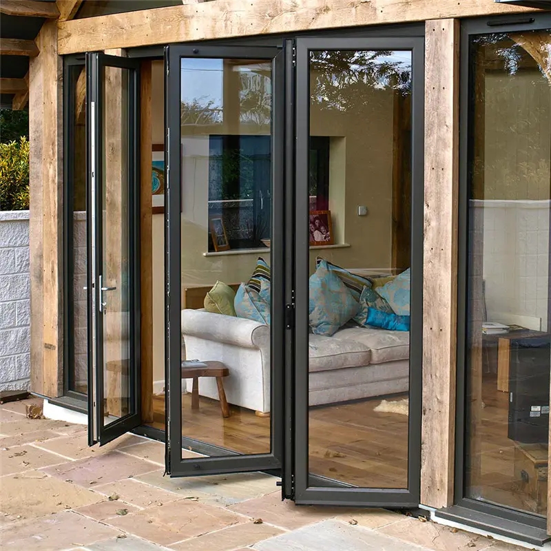 New Design Exterior Soundproof Aluminium Folding Glass Door