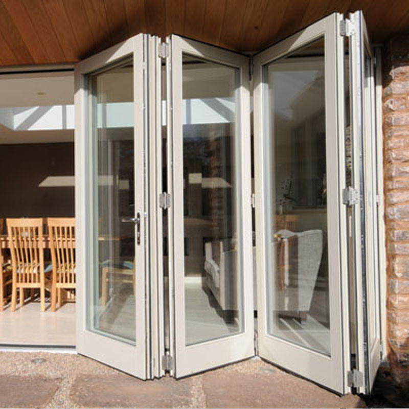 1800*2400 mm Folding Glass Doors Drawing Room Aluminium Folding Metal Doors