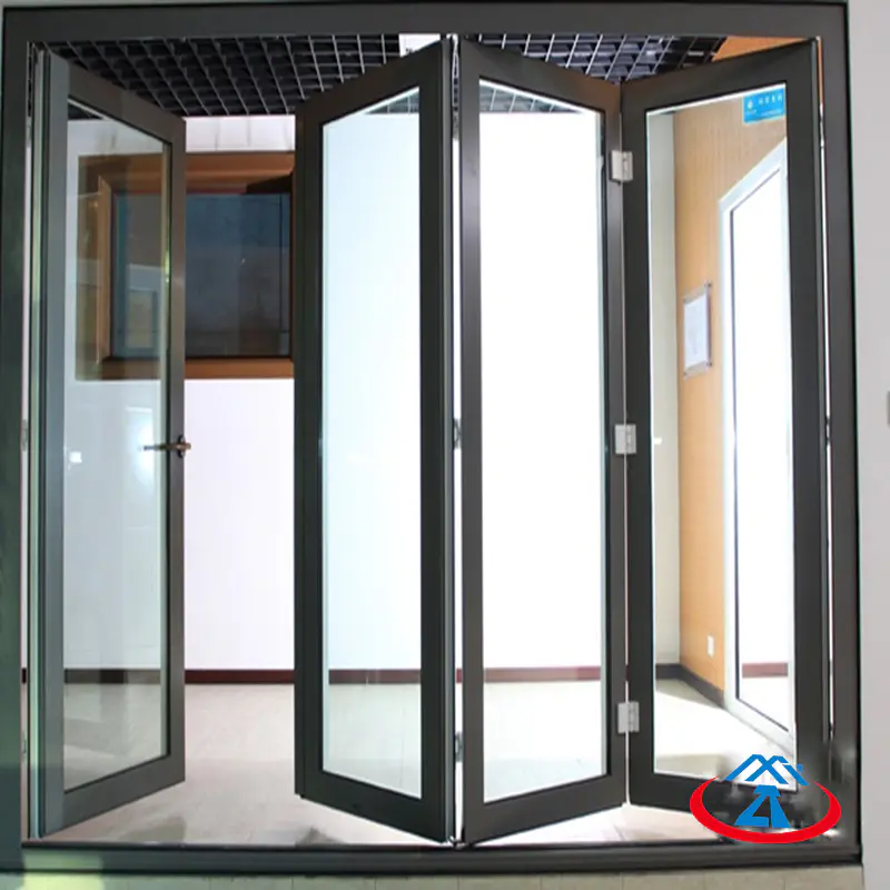 standard aluminum sliding folding glass door bifold door