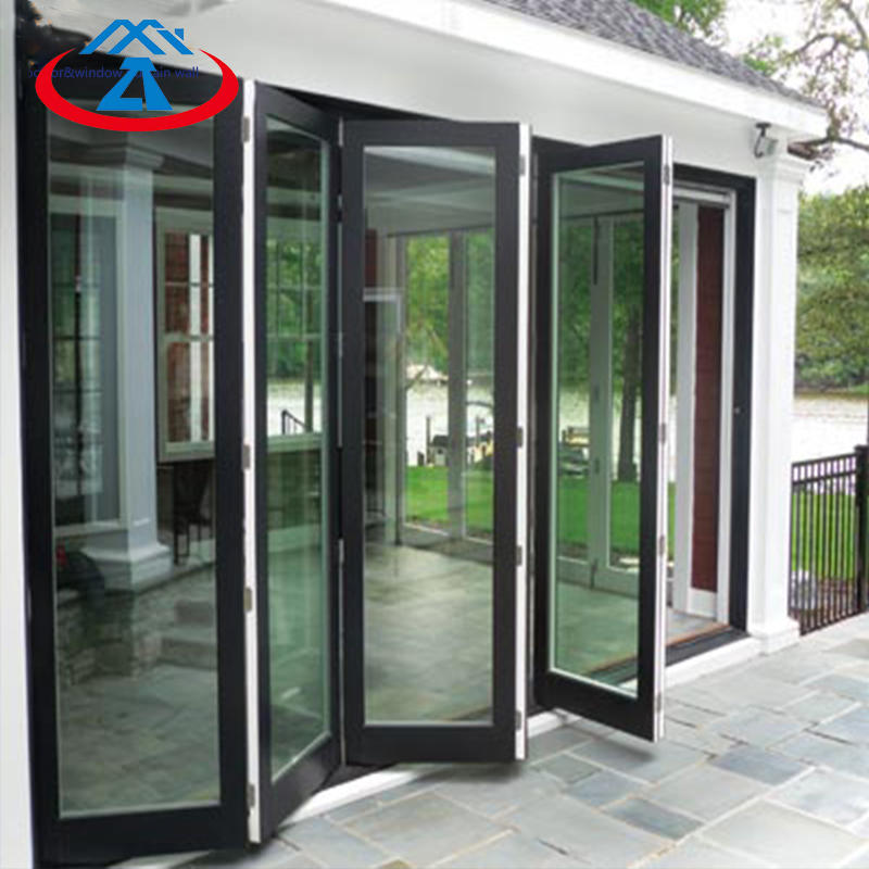 standard aluminum sliding folding glass door bifold door