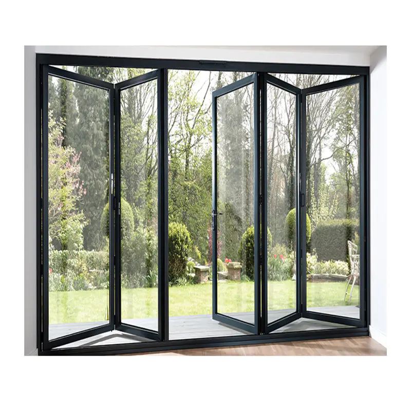 1800*2400mm Large Aluminum Bifold Door Design Glass Folding Door