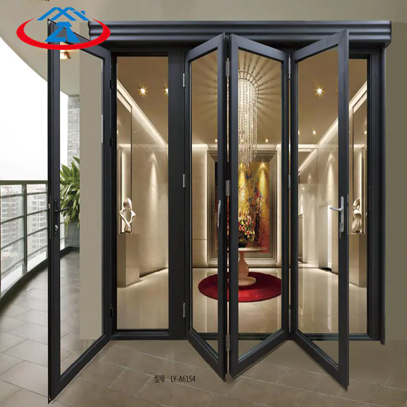 standard aluminum sliding folding glass door bifold door