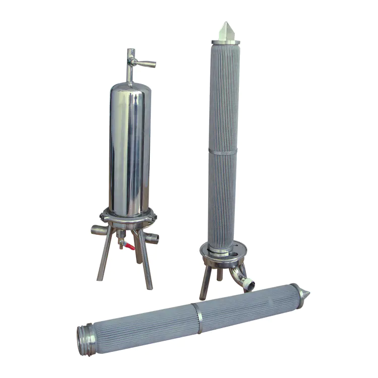 Cylinder & slim candle sintering powder filter 20 microns sinter stainless steel filter with thread screw M20 M42