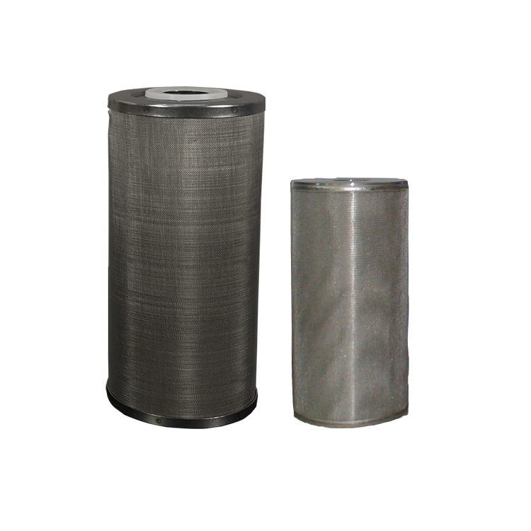 SS 304 316L sintered SS filter 40 micron sinter stainless steel mesh filter for liquid diesel oil treatment filter