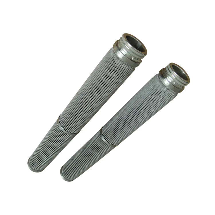 External thread connection security filter tube stainless steel 316 sinter metal powder filter for 5 microns chemical filter