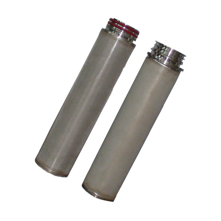 Water filter equipment DOE 20 inch ss housing cartridge filter 316L stainless steel with high purity metal powder element