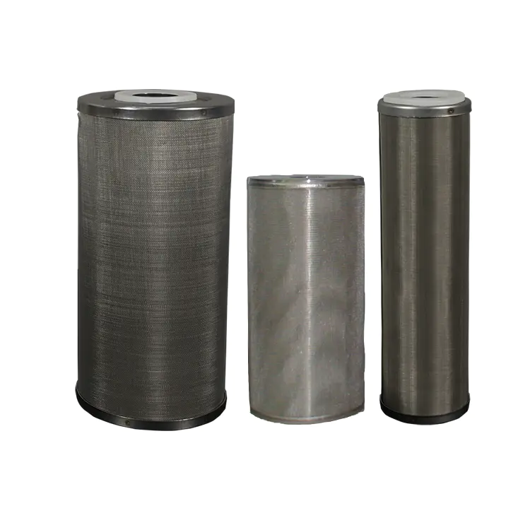 Customized stainless steel screw M20 M30 liquid filtration stainless cartridge filter with metal powder 5/10/50 microns