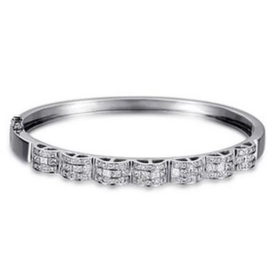 Magnificent Multi CZ Silver Jewelry Grandmother Charm Bracelet