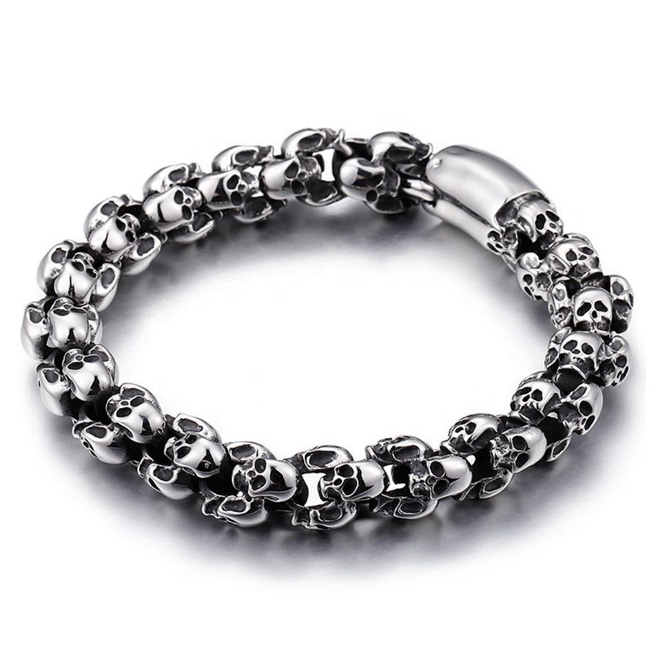 Wholesale cheap silver black european bead bracelet