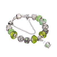 Brilliant Green Stone Women Silver Marcasite Jewellery
