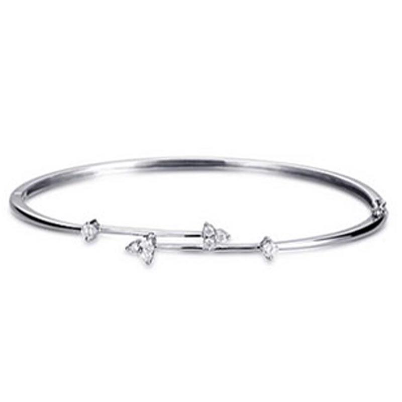 product-Girls New Silver Cz Crown Korean Fashion Bangles Bracelet-BEYALY-img-3