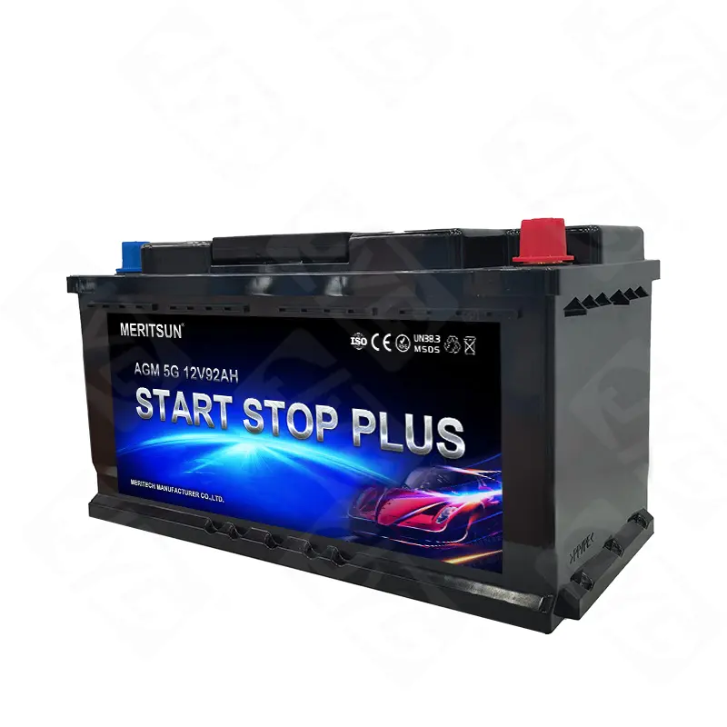 AGM Car Battery Start Stop Battery Voltage 12V Capacity 92AH Start-Stop AGM Car Battery