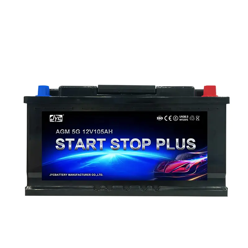 High Quality Rechargeable 12V 105Ah Auto AGM Start Stop Car Battery for engine start stop