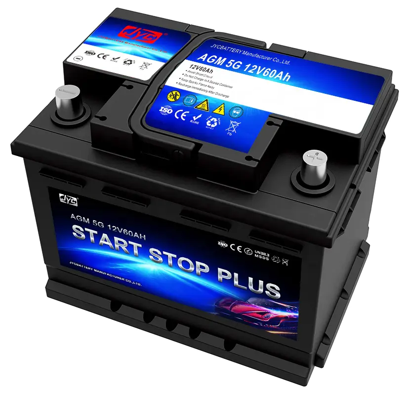 High Quality 12V 60Ah Start Stop Car Battery Deep Cycle AGM LEAD