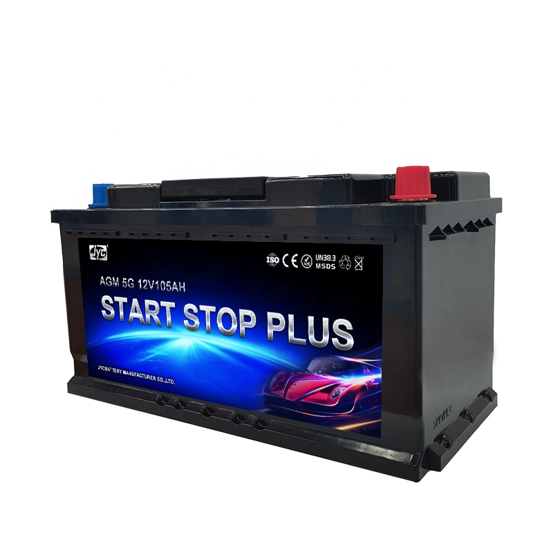 High Quality Rechargeable 12V 105Ah Auto AGM Start Stop Car Battery for  engine start stop-MERITSUN
