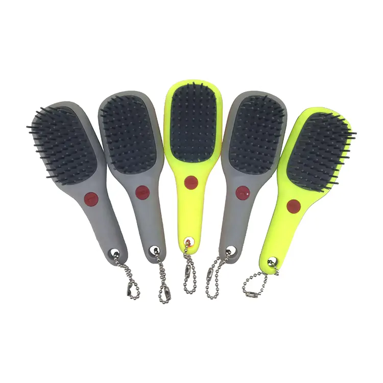 Colorful hair care brush massager soft cushion nylon bristles wet salon use hair brush