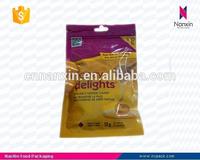 honey flavor candy packaging three side seal bag