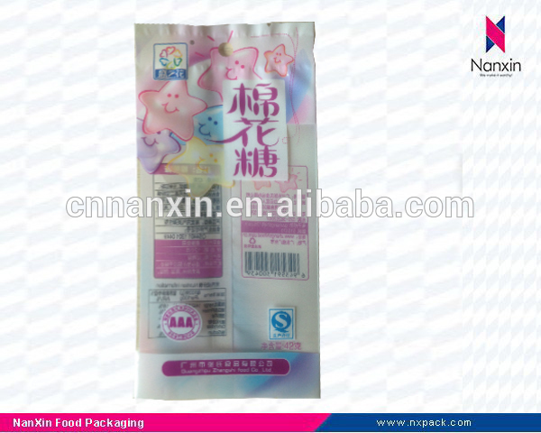 plastic packaging bag for cotton candy