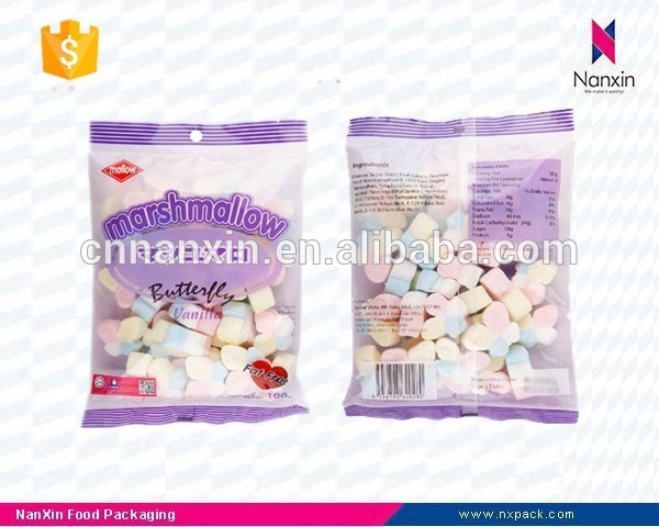 plastic candy packaging bag for marshmallow