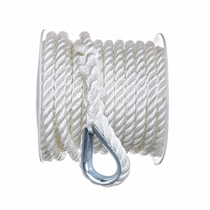 high quality 3 strand twisted anchor line yacht mooring rope-SanTong