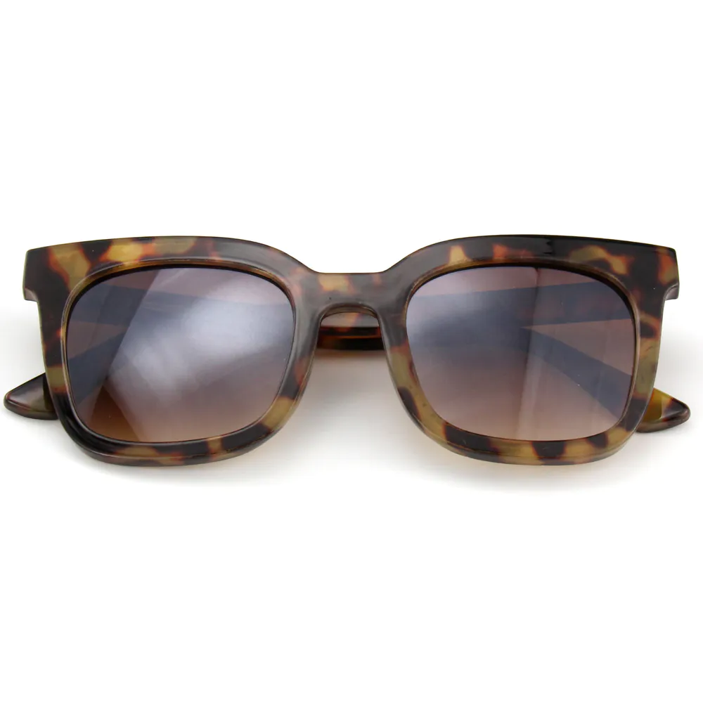 EUGENIA Square Shape Brown Tortoise Gradient Lens High Quality Women Sunglasses