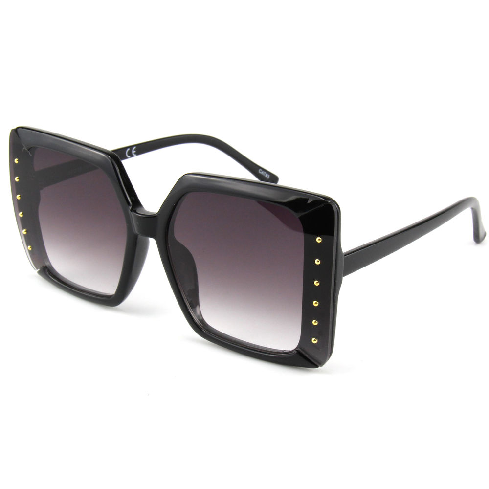 EUGENIA New Sun glasses Gradient Color Women Oversize Black Bling Sunglasses