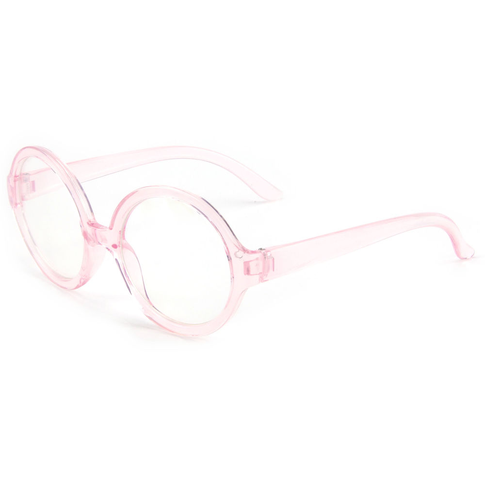 EUGENIA OEM Pink Transparent Design Fashion Plastic Women Round Eyeglasses Frames