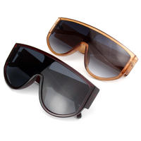 EUGENIA Oversize Wholesale One Piece Lens Big Frame Designer Unisex Sunglasses