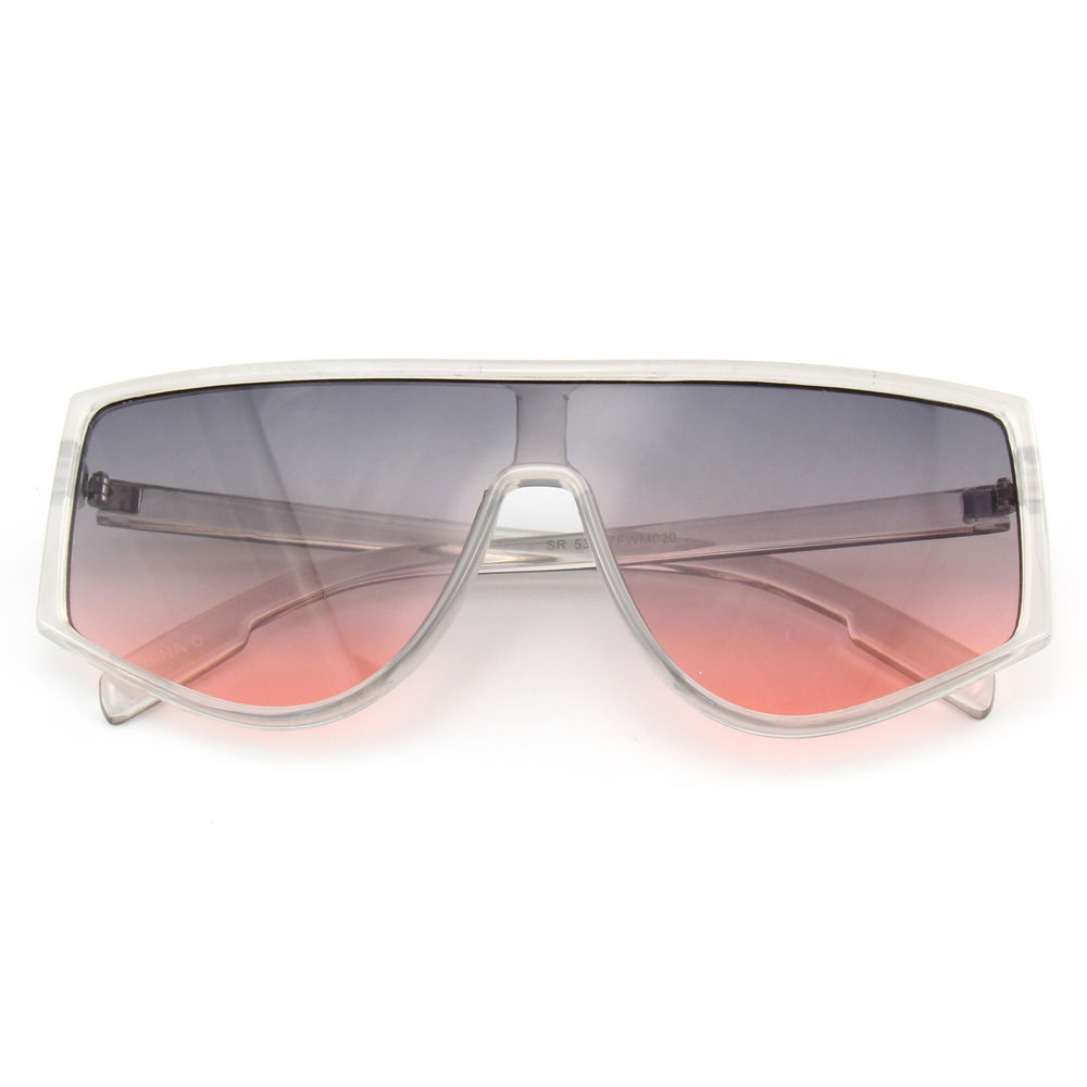 EUGENIA Oversize Fashion Mirror Sun Glasses Vintage ShadesRimless Letter Sunglasses For Women 2021