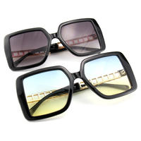 EUGENIA Square Oversize Large Frame Gradient Lens Designer Women Sunglasses