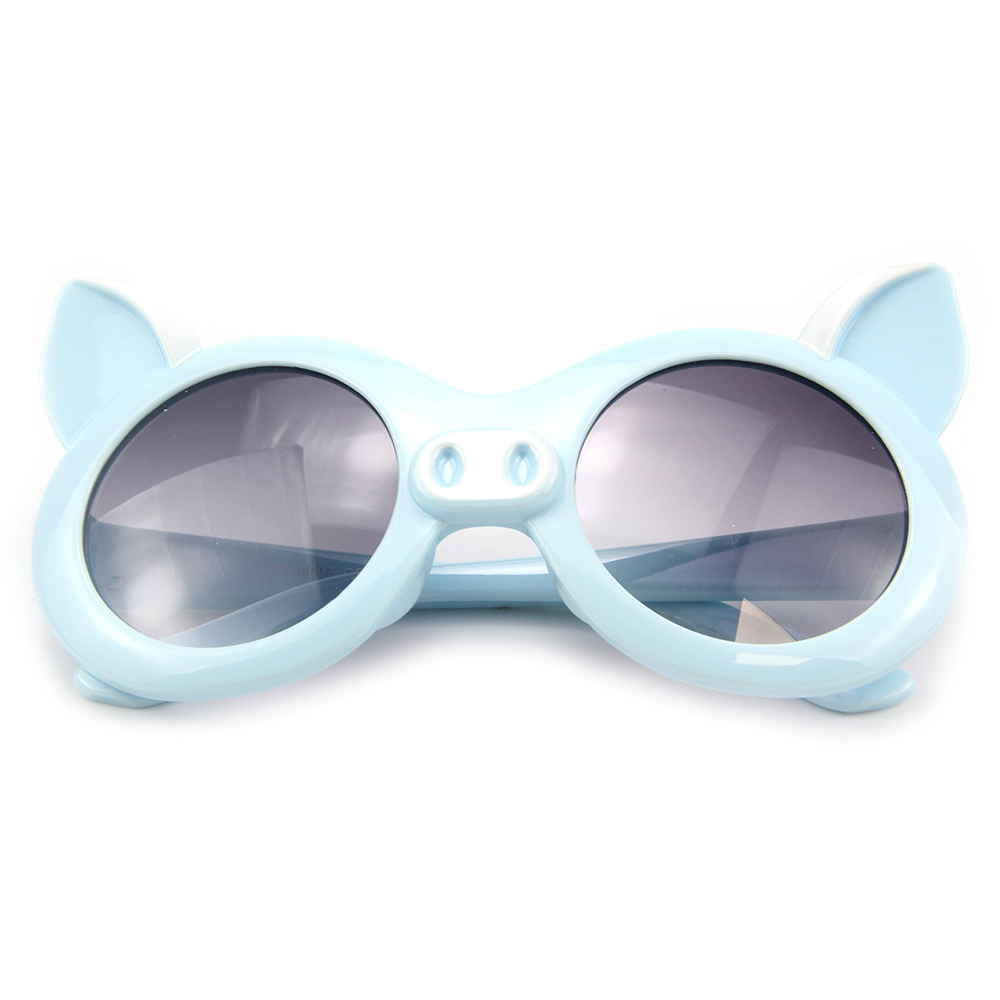 EUGENIA2021 Special Shape Cute Pig Blue UV Protection Kids Sun Glasses