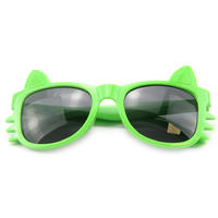 EUGENIA Cheap Factory Wholesale Custom Logo Green Small Cat Shape Cute Kids Boy Sunglasses