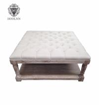 French Country Style Upholstery Furniture (Tufted Ottoman S1083)