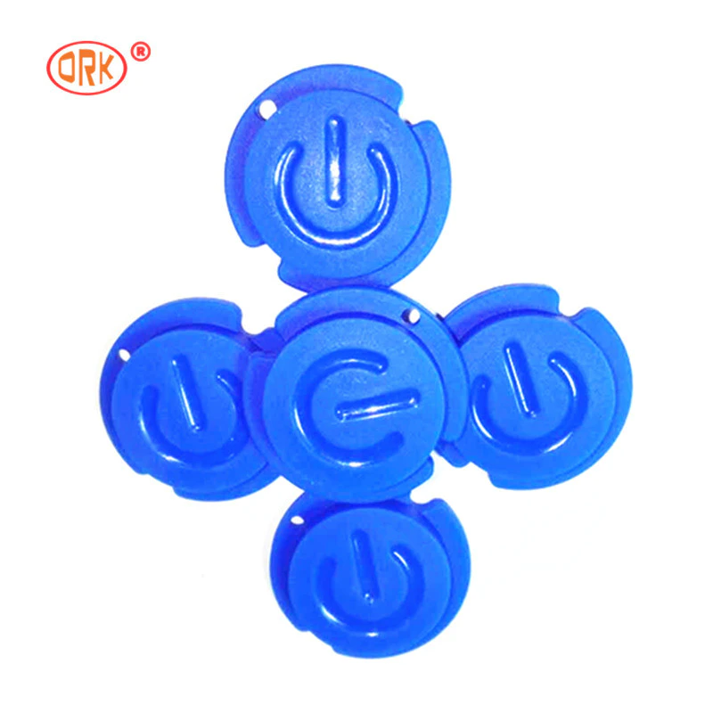 Wearable Rubber Products Blue Color Sillicone Rubber Buttons