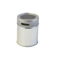 Food grade spice shaker tin custom printed round tin box spice with window