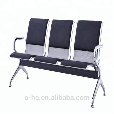 hot sale no folded model gang chair airport waiting chair with cushion public seating hospital waiting bench waiting sofa