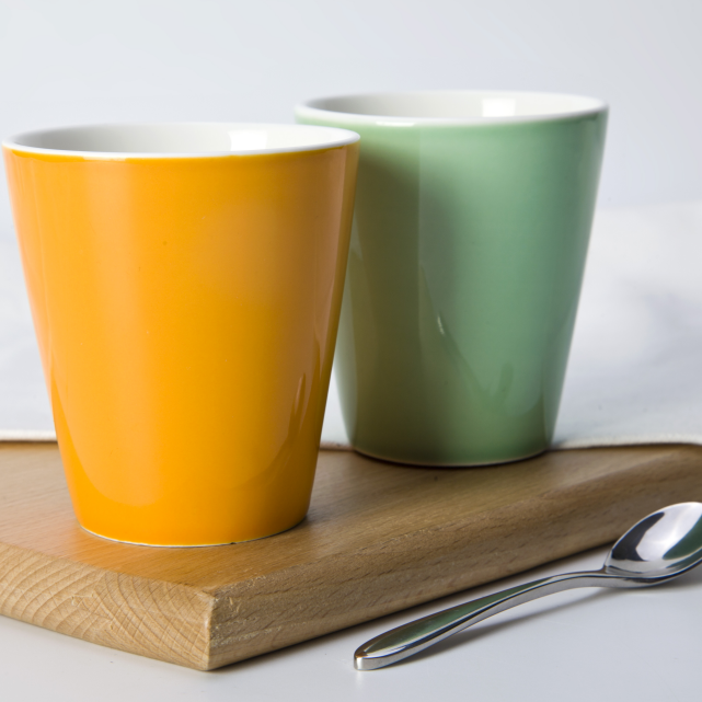Wholesale coffee shop porcelain color cup mug cup unhandled
