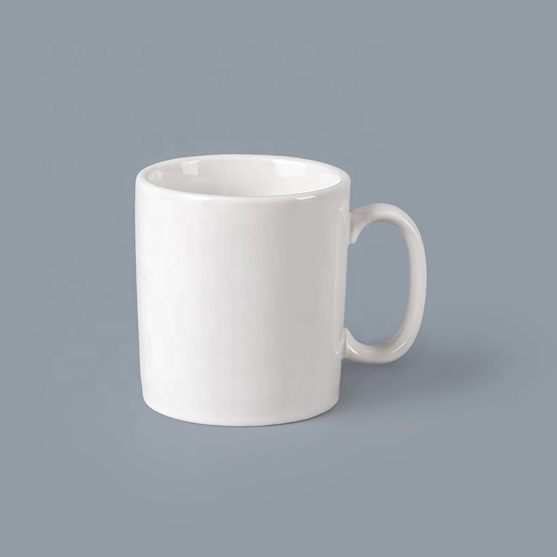 Ceramic TablewareWhite 284ml Straight Coffee Mug, Restaurant Quality Tableware Ceramic Mug Chaozhou^