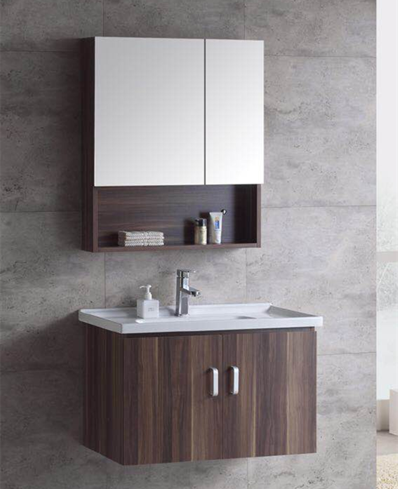 Chaozhou sanitary ware factory new style wall mounted wood bathroom vanity