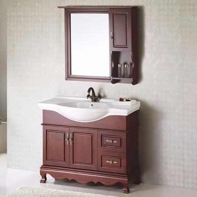 Custom spanish knock down bathroom vanity cabinet